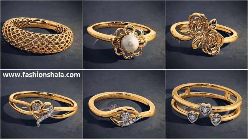 Diamond and Gold Finger Rings for Women