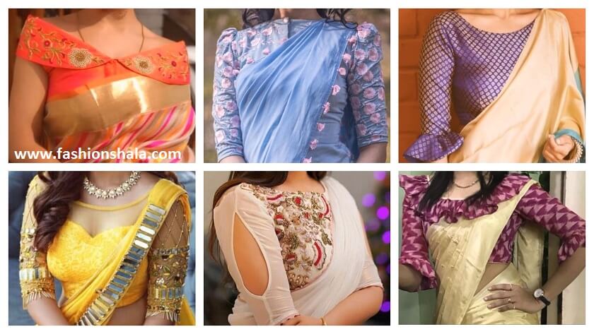 modern saree blouse designs featured