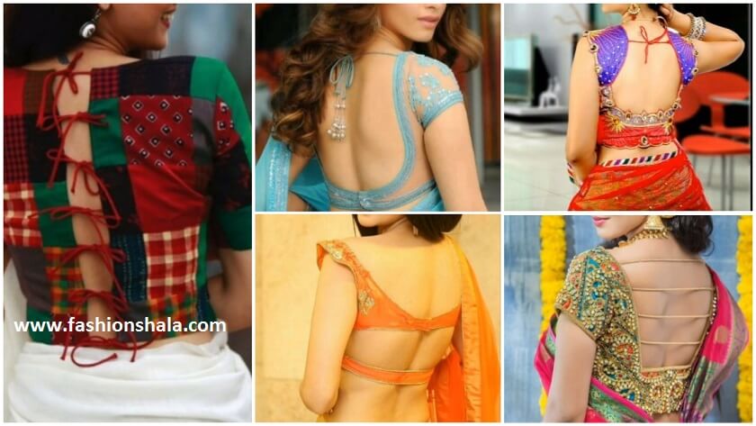Trendy Saree Blouse Back Designs