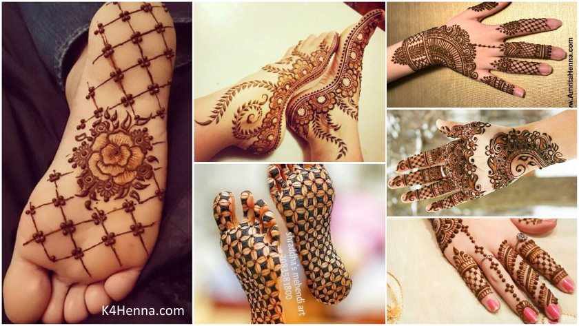 Easy and simple jewelry style mehndi design for beginners
