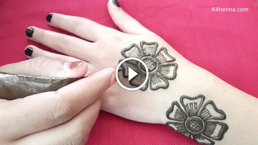 Mehndi Design On Back Of Hand With A Flower - Free Henna Photo-kimdongho.edu.vn