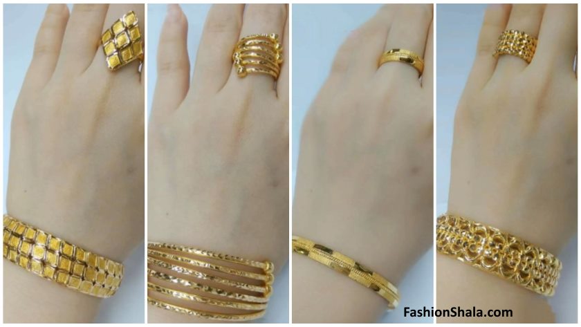 Latest Gold Bracelet & Ring Designs