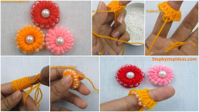 DIY Easy Hand Embroidery Flower Trick
