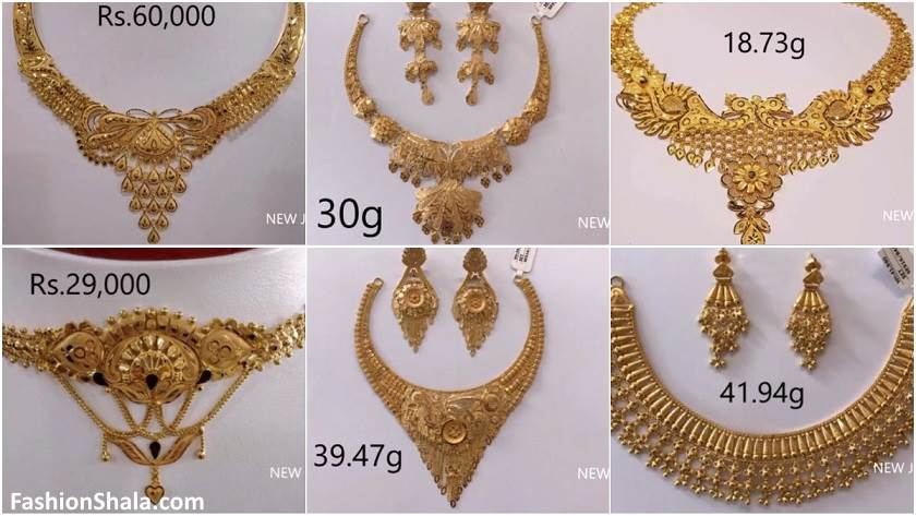 gold necklaces with weight