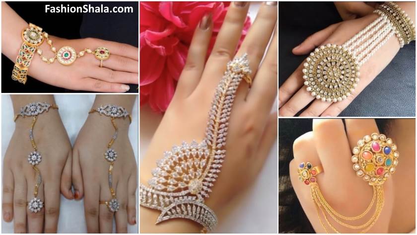 Buy SILVER SHINE Gold Plated Designer Chain One Finger Ring Bracelet For  Women Online at Low Prices in India  Paytmmallcom