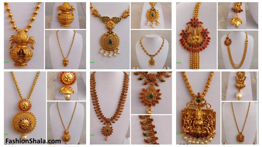 Gold Antique Necklace Designs