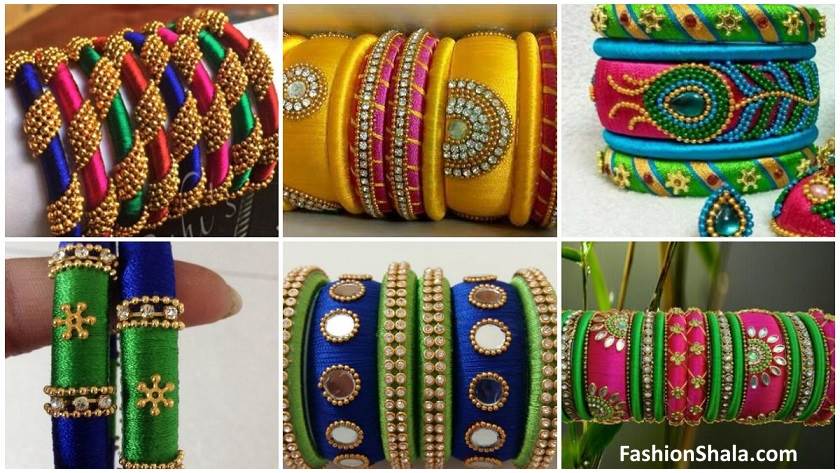 silk thread bangles designs