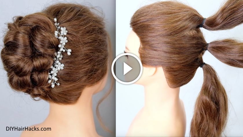 5 Mins Hairstyle Easy wedding Hairstyle Tutorial