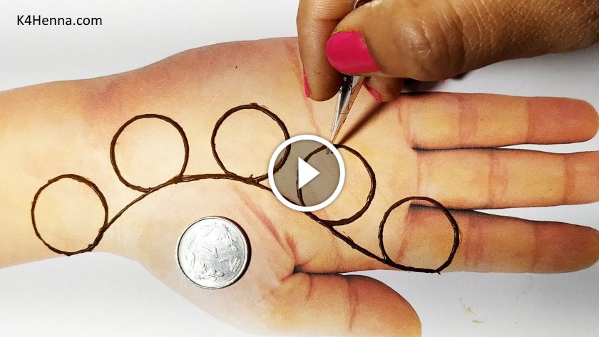 Easy Mehndi Design Trick With Coin